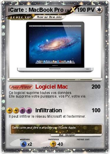 Pokemon iCarte : MacBook Pro