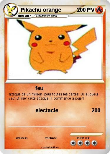 Pokemon Pikachu orange