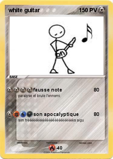 Pokemon white guitar