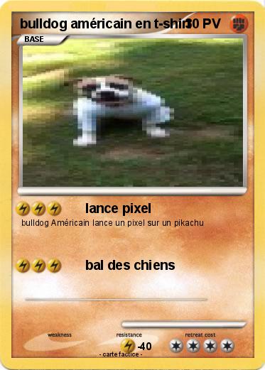 Pokemon bulldog américain en t-shirt