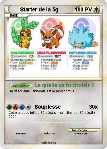 Pokemon Starter de la 5g