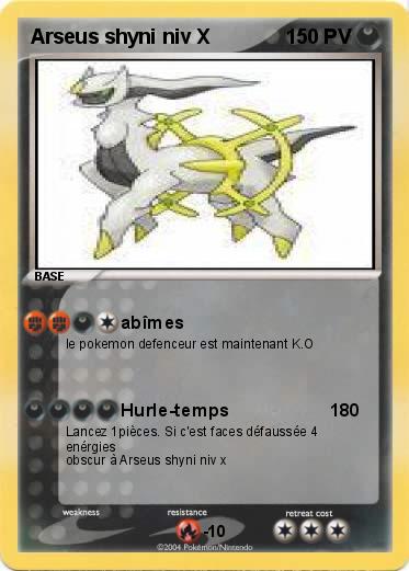 Pokemon Arseus shyni niv X           