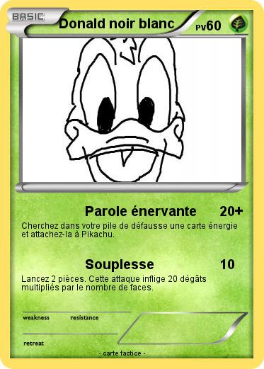 Pokemon Donald noir blanc