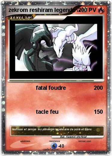 Pokemon zekrom reshiram legende