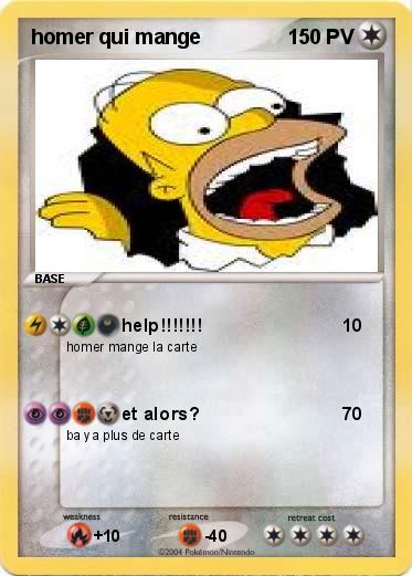 Pokemon homer qui mange