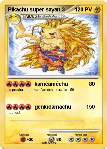 Pokemon Pikachu super sayan 3