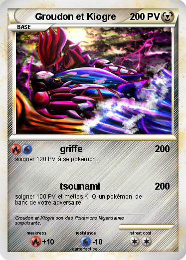 Pokemon Groudon et Kiogre