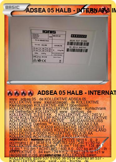 Pokemon ADSEA 05 HALB - INTERNAT 3 IME