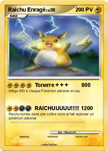 Pokemon Raichu Enragé