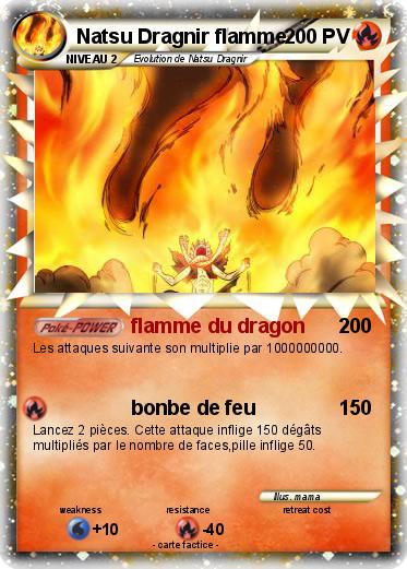 Pokemon Natsu Dragnir flamme