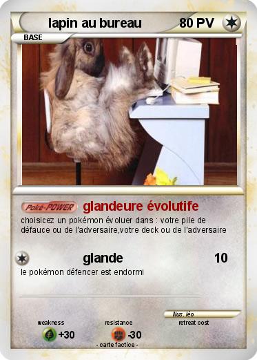 Pokemon lapin au bureau