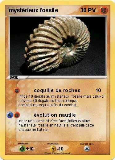Pokemon mystérieux fossile