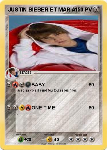 Pokemon JUSTIN BIEBER ET MARIA