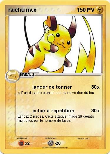 Pokemon raichu nv.x