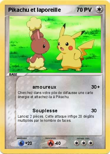 Pokemon Pikachu et laporeille