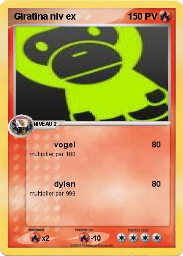 Pokemon Giratina niv ex
