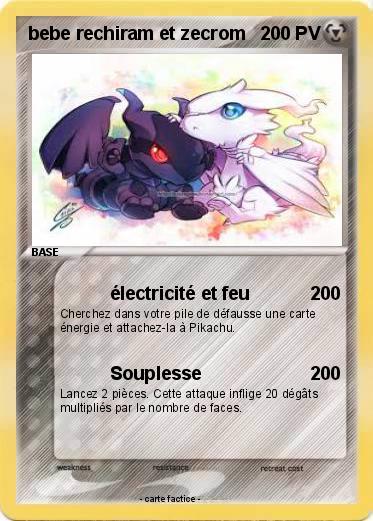 Pokemon bebe rechiram et zecrom