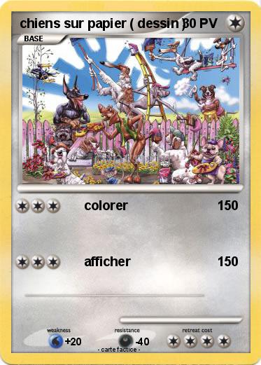 Pokemon chiens sur papier ( dessin )
