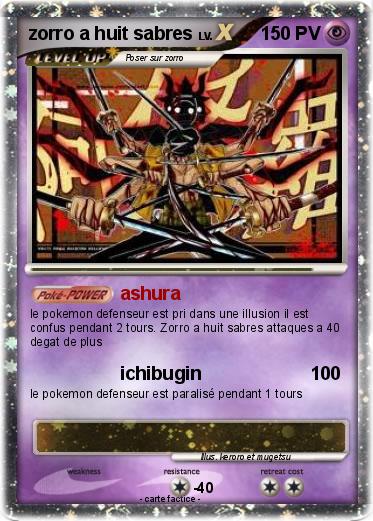 Pokemon zorro a huit sabres