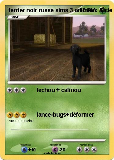 Pokemon terrier noir russe sims 3 animaux & cie
