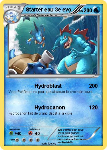 Pokemon Starter eau 3e evo