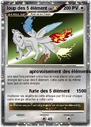 Pokemon loup des 5 élément