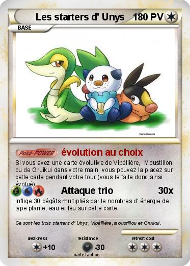 Pokemon Les starters d' Unys