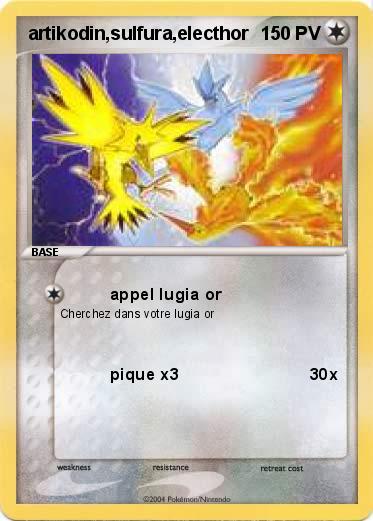 Pokemon artikodin,sulfura,electhor