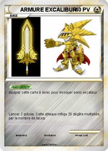 Pokemon ARMURE EXCALIBUR