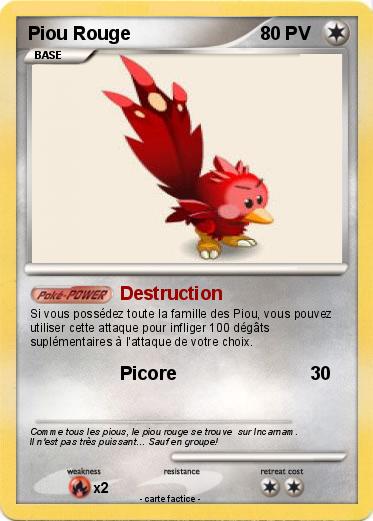 Pokemon Piou Rouge