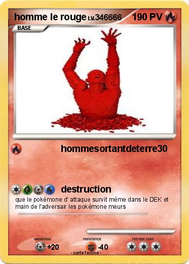 Pokemon homme le rouge