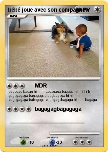 Pokemon bébé joue avec son compagnon