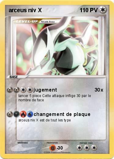 Pokemon arceus niv X