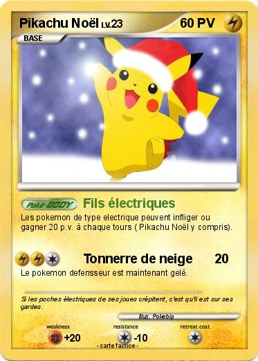 Pokemon Pikachu Noël