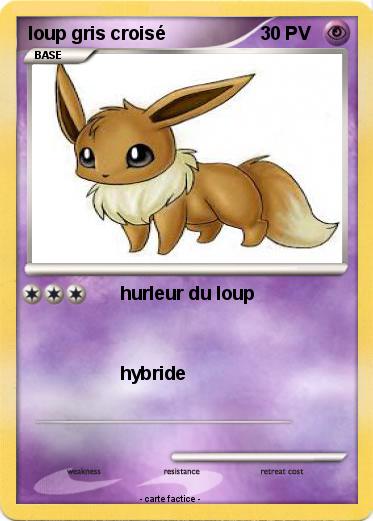 Pokemon loup gris croisé