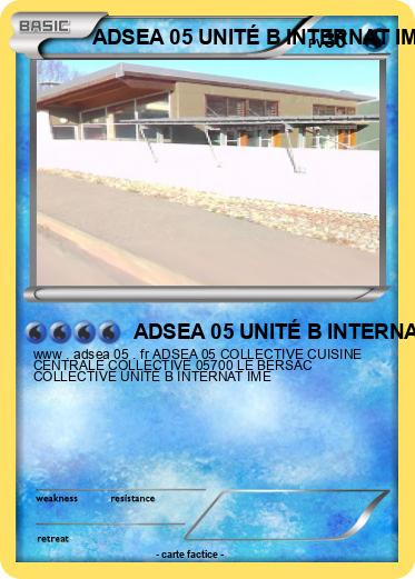 Pokemon ADSEA 05 UNITÉ B INTERNAT IME