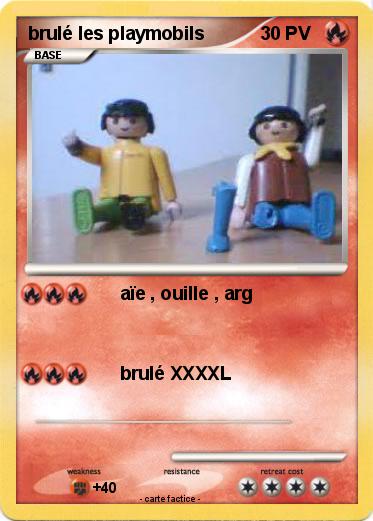 Pokemon brulé les playmobils