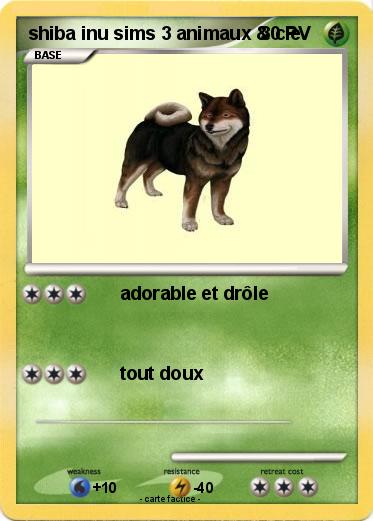 Pokemon shiba inu sims 3 animaux & cie