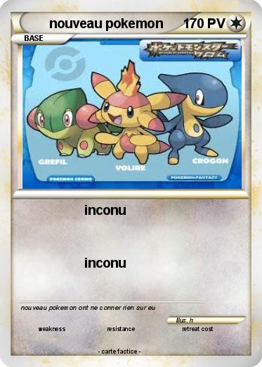 Pokemon nouveau pokemon