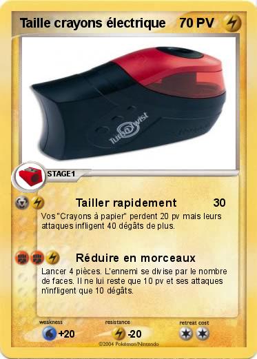 Pokemon Taille crayons électrique