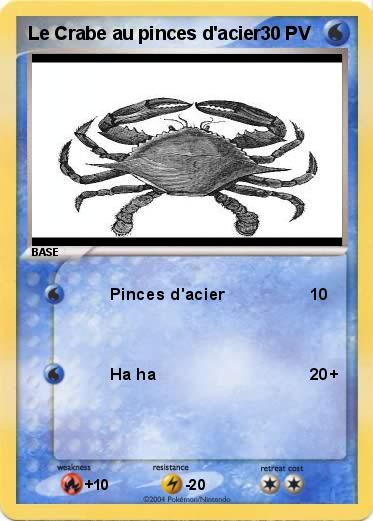 Pokemon Le Crabe au pinces d'acier