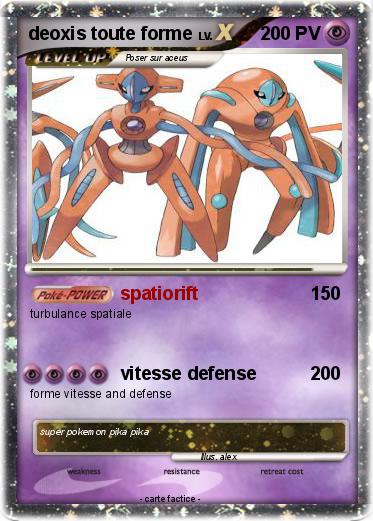 Pokemon deoxis toute forme