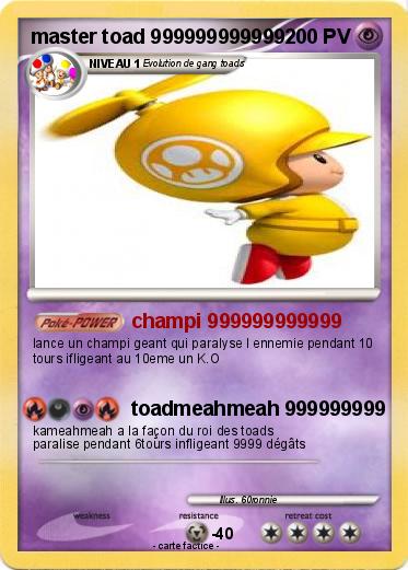 Pokemon master toad 999999999999