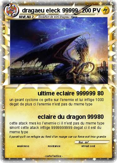 Pokemon dragaeu eleck 99999
