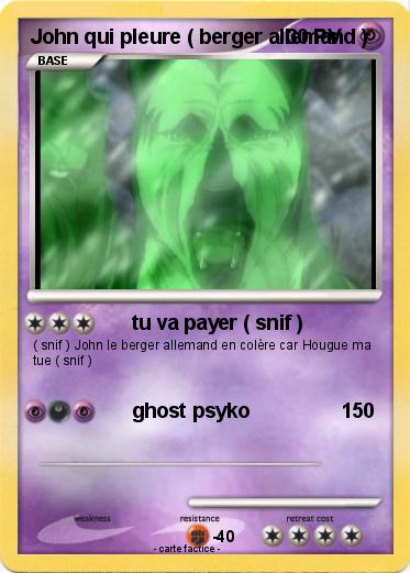 Pokemon John qui pleure ( berger allemand )