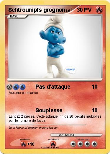 Pokemon Schtroumpfs grognon