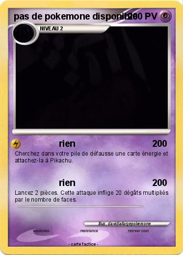Pokemon pas de pokemone disponible