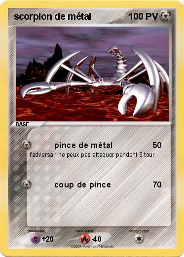 Pokemon scorpion de métal