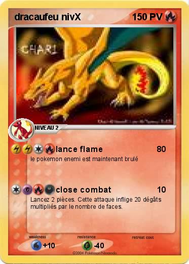 Pokemon dracaufeu nivX