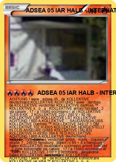 Pokemon ADSEA 05 IAR HALB - INTERNAT 3 IME DEUTSCHLAND